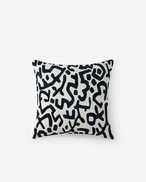 Abstract Print Cotton Slub Pillow