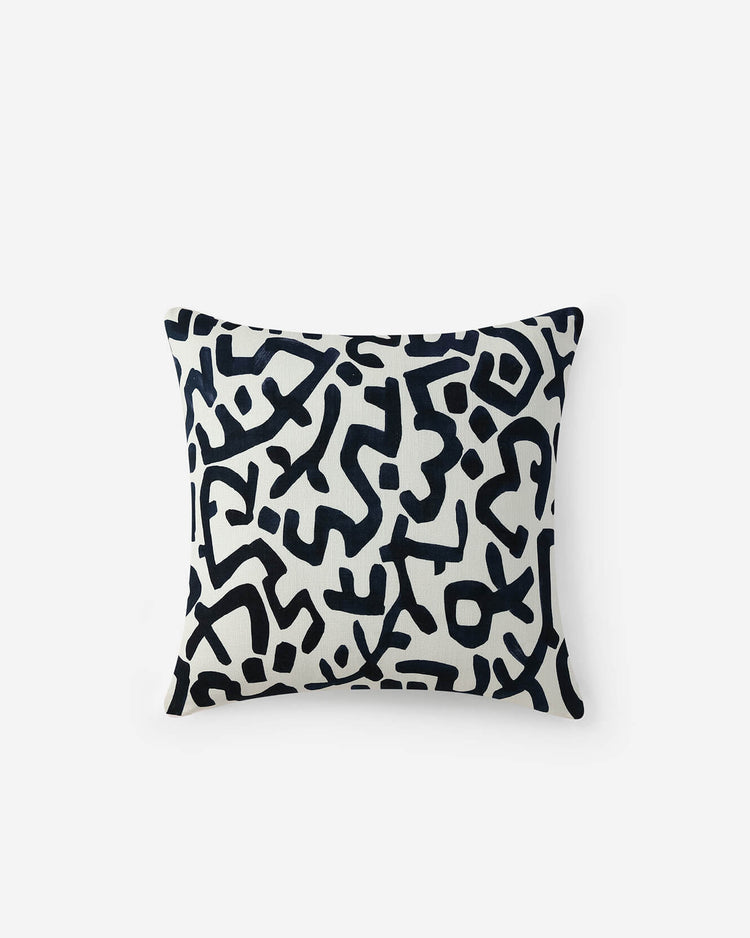 Abstract Print Cotton Slub Pillow