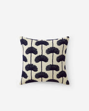 Palm Embroidered Linen-Blend Throw Pillow