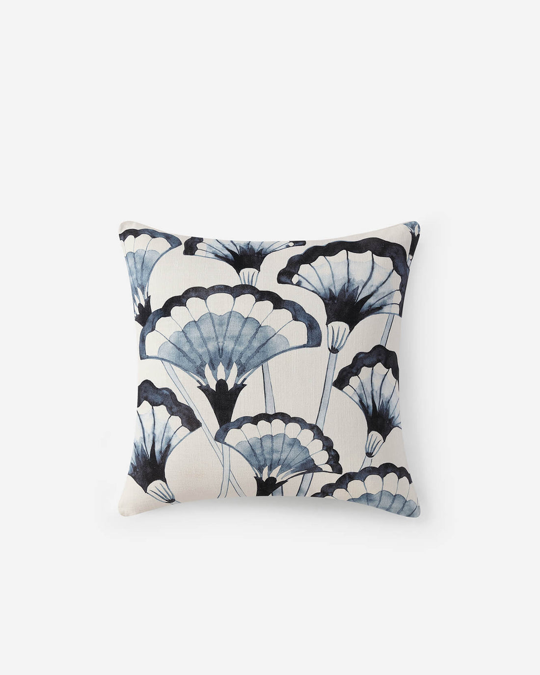 Slub Cotton Printed Throw Pillow