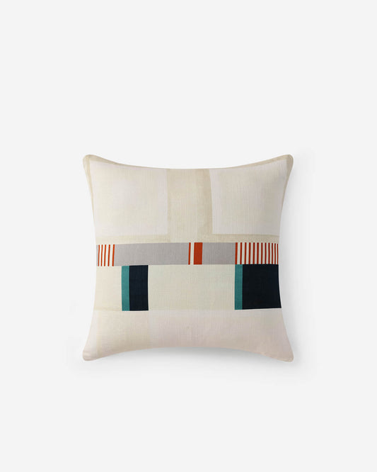 Geometric Patchwork Cotton Throw Pillow