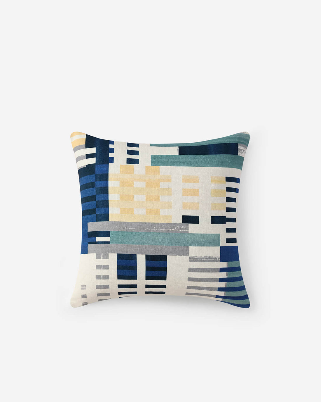 Geometric Print Cotton Slub Pillow