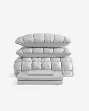 Lyocell Puff Comforter Bed Bundle – bundle, in baritone blue | Roost & Roam