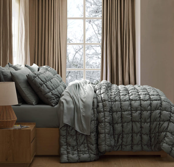 Lyocell Puff Comforter – comforters (view 2) | Roost & Roam