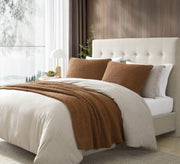 Bouclé-Texture Oversized Bed Blanket
