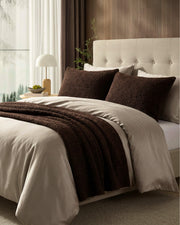 Bouclé-Texture Oversized Bed Blanket
