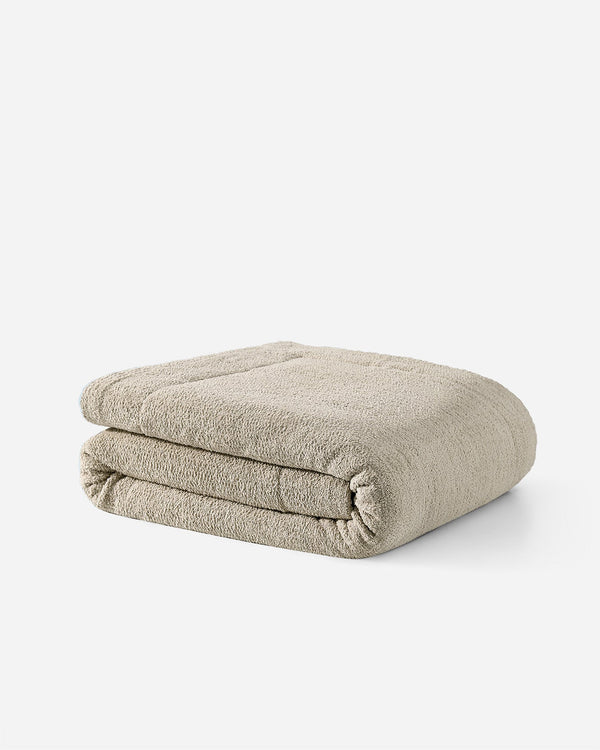 Reversible Boucle-Texture Bamboo Comforter – comforters, in midnight | Roost & Roam