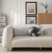 Bouclé-Texture Lumbar Pillow