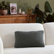 Waffle-Knit Lumbar Pillow – pillows (view 3) | Roost & Roam