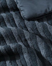 Ribbed Plush Piped Comforter – comforters (view 3) | Roost & Roam