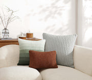 Ribbed Bouclé-Texture Euro Pillow – pillows (view 4) | Roost & Roam