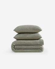 Waffle-Texture Comforter and Sham Bundle