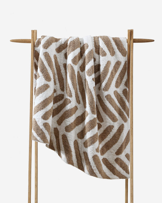 Tulum Throw – throws, in rose - off white | Roost & Roam