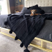 Cable-Knit Pom Pom Throw – throws (view 33) | Roost & Roam