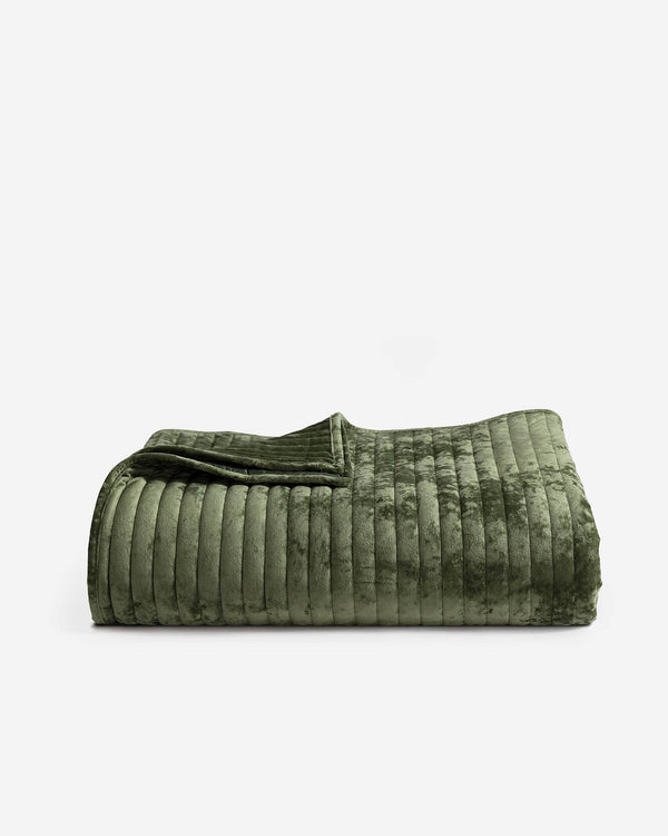 Velvet Quilt – comforters, in baritone blue | Roost & Roam