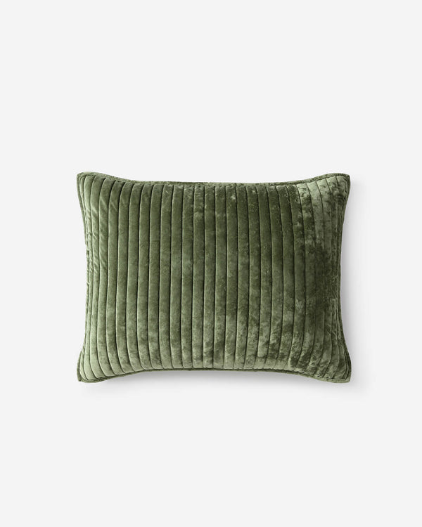 Velvet Sham Set – shams, in olive leaf | Roost & Roam