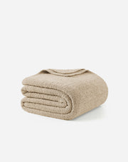 Bouclé-Texture Oversized Bed Blanket