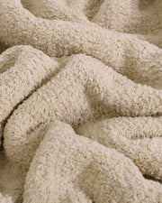 Bouclé-Texture Oversized Bed Blanket