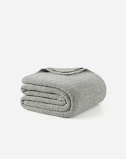 Bouclé-Texture Oversized Bed Blanket