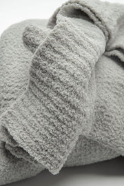 Bouclé-Texture Oversized Bed Blanket