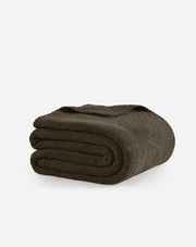 Bouclé-Texture Oversized Bed Blanket