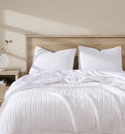 Waffle Bamboo Viscose Pillowcase Sham Set