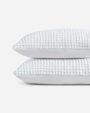 Waffle Bamboo Viscose Pillowcase Sham Set