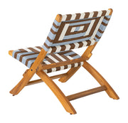 Woven Strap Acacia Folding Lounge Chair — packaging and unboxing view