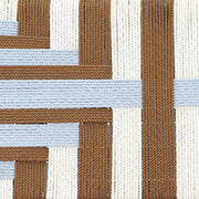 Woven Strap Acacia Folding Lounge Chair — detail of finish and surface variation