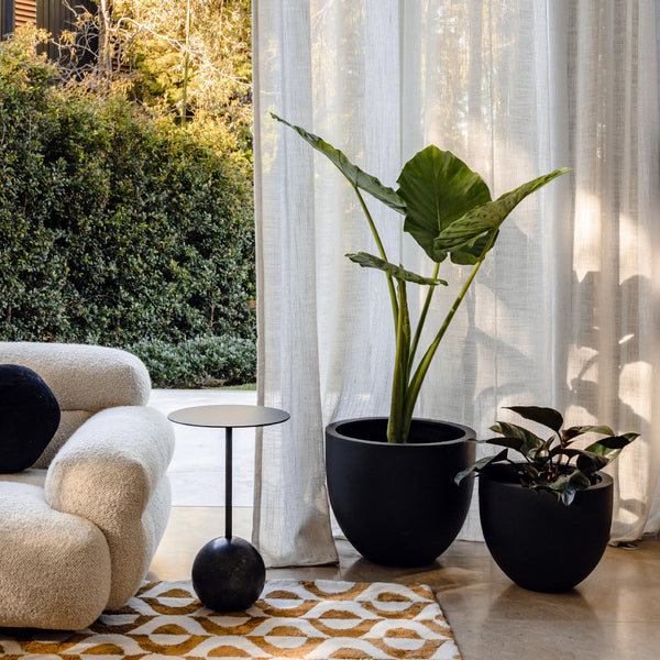 Egg-Shape Fiberglass Tub Planter