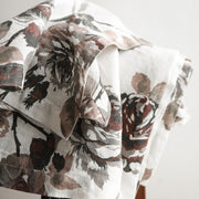 Floral Print Linen Tablecloth