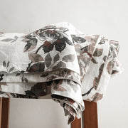 Floral Print Linen Tablecloth