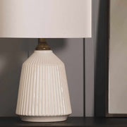 Fluted Ceramic Table Lamp — alternate angle showing full form