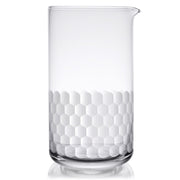 Honeycomb-Cut Handblown Mixing Glass