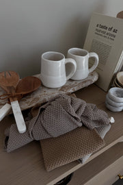 Two-Tone Stoneware Coffee Mug Set