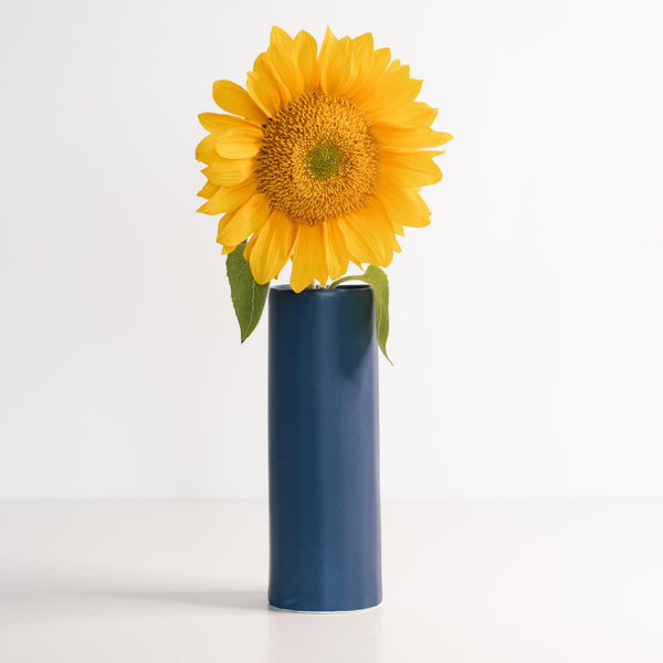 Close-up of material and construction detail — Satin Glaze Porcelain Cylinder Vase