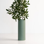 Satin Glaze Porcelain Cylinder Vase — Hand-formed porcelain cylinder vase in seven satin glaze colorways