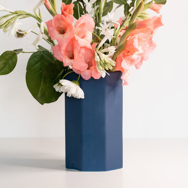 Handmade Porcelain Octagonal Bouquet Vase