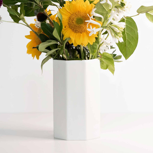 Handmade Porcelain Octagonal Bouquet Vase
