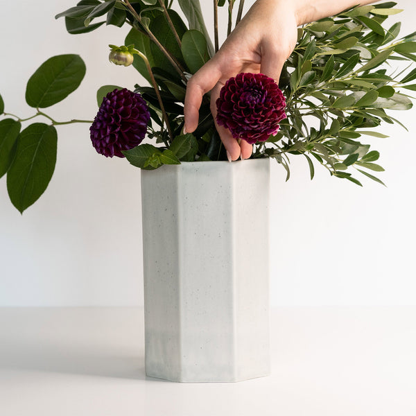 Handmade Porcelain Octagonal Bouquet Vase