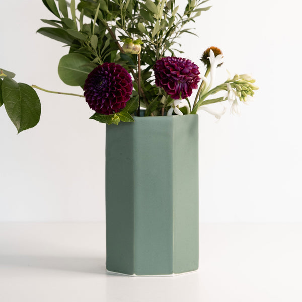 Handmade Porcelain Octagonal Bouquet Vase