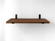 Wood-Grain Wall Shelf with J Brackets