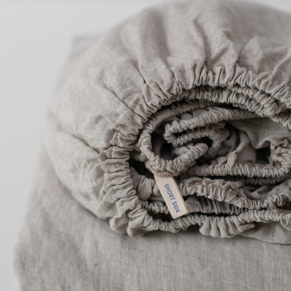 Thin Stripe Linen Fitted Sheet