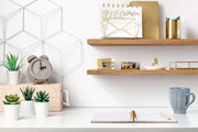 Danish Oil Hardwood Floating Shelf