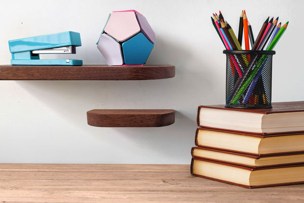 Rounded Corner Wood Floating Shelf
