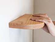 Rounded Corner Oak Floating Shelf