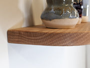 Rounded Corner Oak Floating Shelf