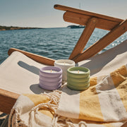 Ridged Ceramic Soy Candle