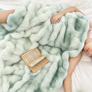 Quilted Faux-Fur Pile Throw — packaging and unboxing view