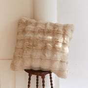 Bubble-Texture Fleece Throw Blanket — back and side profile detail
